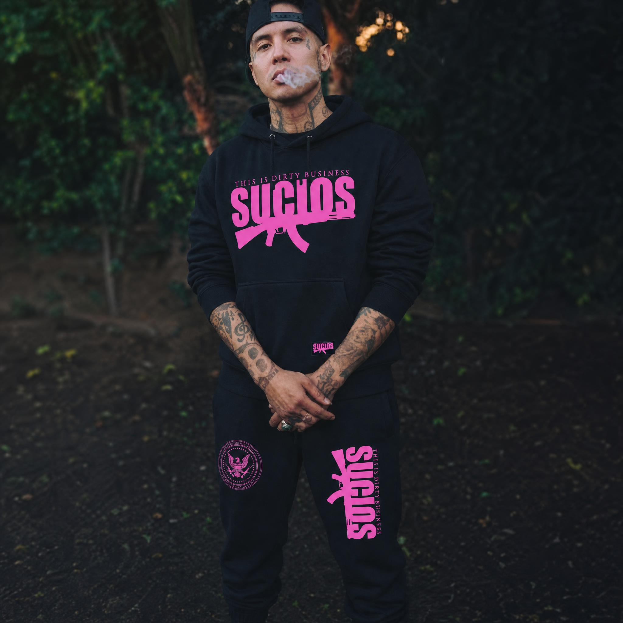King Lil G — pink Sucios hoodie